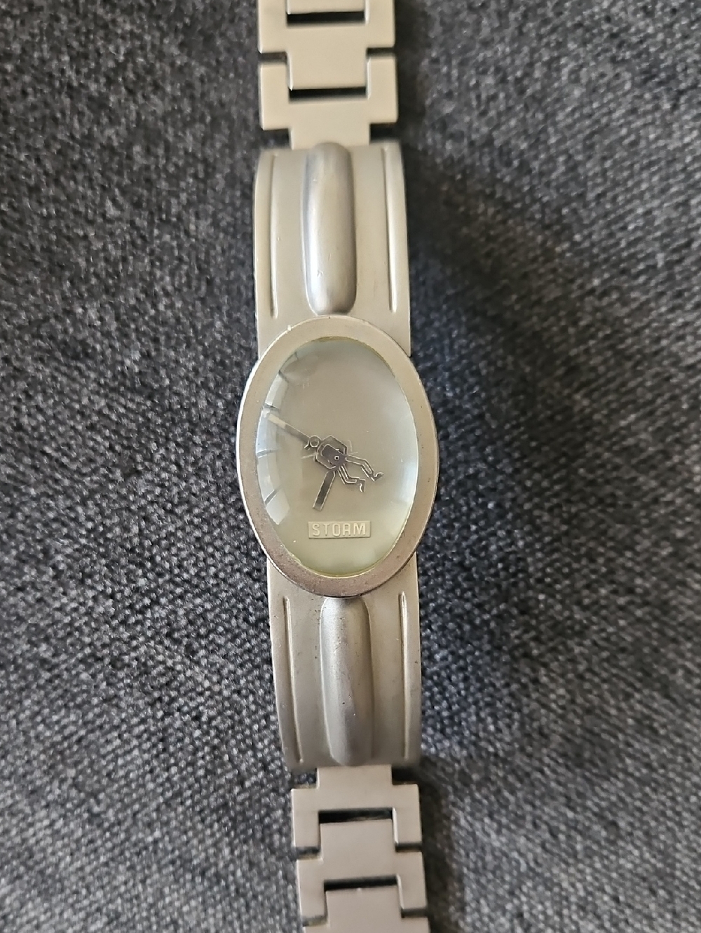 Vintage Storm London Silver Oval Watch